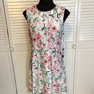 Tommy Hilfiger Pink and Green Floral Mini Dress